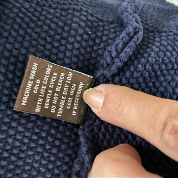 Adrienne Vittadini Women's Navy Blue Knit Mid-Length Cardigan Sweater‎ Med/C37 - Picture 7 of 8